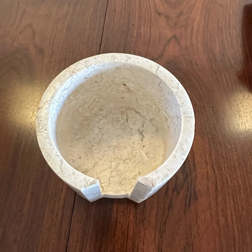 Vintage GOODIES Marble Coaster Set (heavy) handmade so has imperfections
